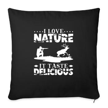 Deer Hunting Deer Hunters Hunting Season Buck Hunting - Sofa pillowcase 17,3'' x 17,3'' (45 x 45 cm) - black - Front