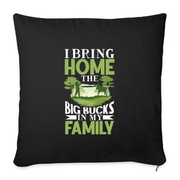 Deer Hunting Deer Hunters Hunting Season Buck Hunting - Sofa pillowcase 17,3'' x 17,3'' (45 x 45 cm) - black - Front