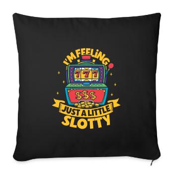 Poker Casino Poker Player Gambling Roulette Gift - Sofa pillowcase 17,3'' x 17,3'' (45 x 45 cm) - black - Front
