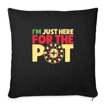 Poker Casino Poker Player Gambling Roulette - Sofa pillowcase 17,3'' x 17,3'' (45 x 45 cm) - black - Front