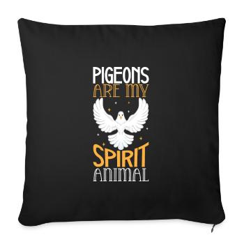 Pigeon Pigeon Racing Colombophile Pigeonnier Gardien de pigeons - Housse de coussin décorative 45 x 45 cm - noir - Devant