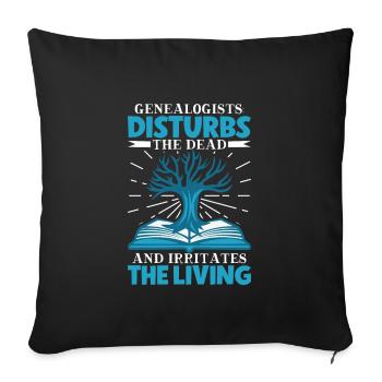 Arbre généalogique Historien de la famille Généalogie Généalogiste - Housse de coussin décorative 45 x 45 cm - noir - Devant