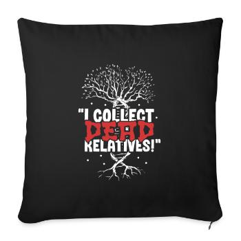 Arbre généalogique Historien de la famille Généalogie Généalogiste - Housse de coussin décorative 45 x 45 cm - noir - Devant