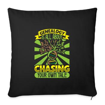Arbre généalogique Historien de la famille Généalogie Généalogiste - Housse de coussin décorative 45 x 45 cm - noir - Devant