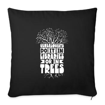 Arbre généalogique Historien de la famille Généalogie Généalogiste - Housse de coussin décorative 45 x 45 cm - noir - Devant