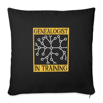 Arbre généalogique Historien de la famille Généalogie Généalogiste - Housse de coussin décorative 45 x 45 cm - noir - Devant