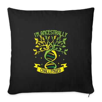 Arbre généalogique Historien de la famille Généalogie Généalogiste - Housse de coussin décorative 45 x 45 cm - noir - Devant