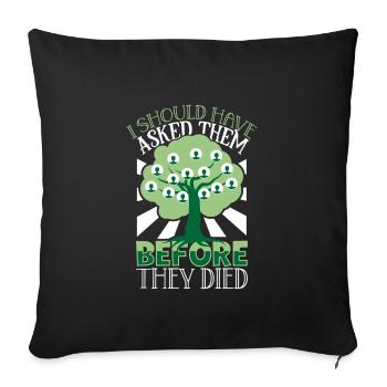 Arbre généalogique Historien de la famille Généalogie Généalogiste - Housse de coussin décorative 45 x 45 cm - noir - Devant