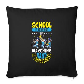 Marching Band Clarinetist School Rehearsal Music - Sofa pillowcase 17,3'' x 17,3'' (45 x 45 cm) - black - Front