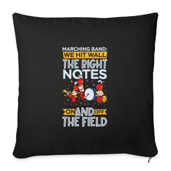 Marching Band Clarinetist School Rehearsal Music - Sofa pillowcase 17,3'' x 17,3'' (45 x 45 cm) - black - Front