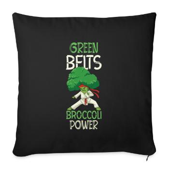 Broccoli Martial Arts Karate MMA Boxing Kicks - Sofa pillowcase 17,3'' x 17,3'' (45 x 45 cm) - black - Front