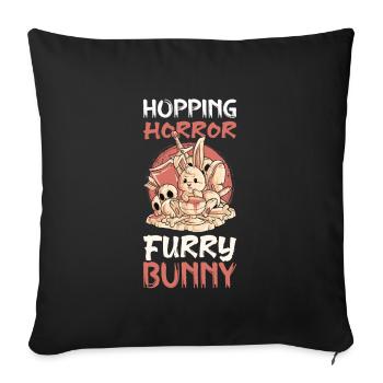 Horror Hase Mord Horrorfilm Fan Goth Gothic - Sofakissenbezug 45 x 45 cm - Schwarz - Vorne