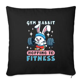 Musculation Powerlifting Haltérophilie Fitness - Housse de coussin décorative 45 x 45 cm - noir - Devant