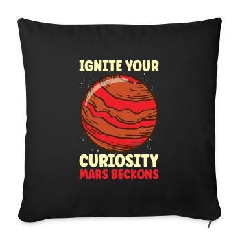 Mars Explore Astronaut Astronomy Solar System - Sofa pillowcase 17,3'' x 17,3'' (45 x 45 cm) - black - Front