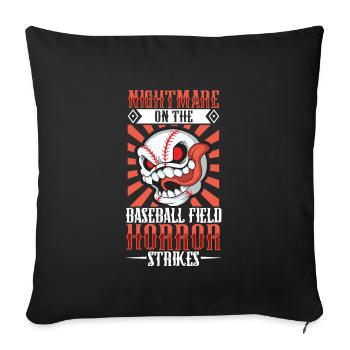 Baseball Cards Baseball Player Baseball Fan Gift - Sofakissenbezug 45 x 45 cm - Schwarz - Vorne