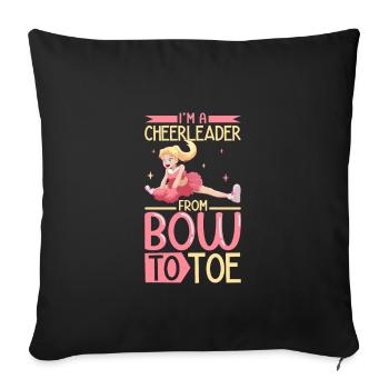 Cheerleading Cheer Quote Football Stadium Dance - Sofa pillowcase 17,3'' x 17,3'' (45 x 45 cm) - black - Front