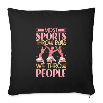 Tenue de pom-pom girl - Housse de coussin décorative 45 x 45 cm - noir - Devant
