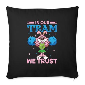 Tenue de pom-pom girl - Housse de coussin décorative 45 x 45 cm - noir - Devant
