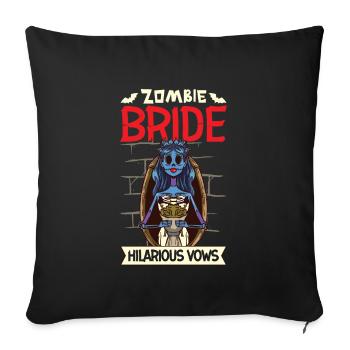 Funny Gothic Goth Wedding Bride Goth Halloween - Sofa pillowcase 17,3'' x 17,3'' (45 x 45 cm) - black - Front