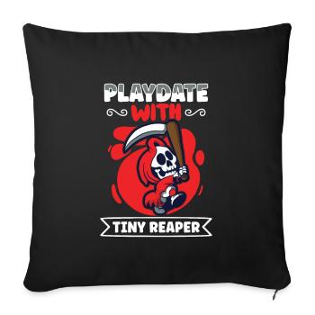 Funny Creepy Grim Reaper, Dead Man - Sofa pillowcase 17,3'' x 17,3'' (45 x 45 cm) - black - Front