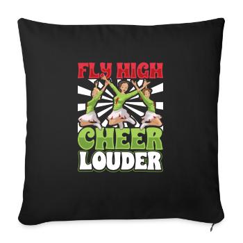 Tenue de pom-pom girl - Housse de coussin décorative 45 x 45 cm - noir - Devant