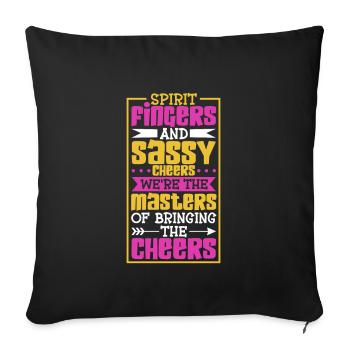 Tenue de pom-pom girl - Housse de coussin décorative 45 x 45 cm - noir - Devant
