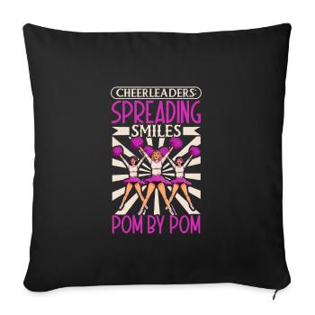 Tenue de pom-pom girl - Housse de coussin décorative 45 x 45 cm - noir - Devant
