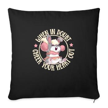 Tenue de pom-pom girl - Housse de coussin décorative 45 x 45 cm - noir - Devant
