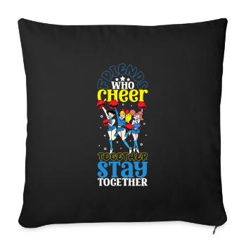 Tenue de pom-pom girl - Housse de coussin décorative 45 x 45 cm - noir - Devant
