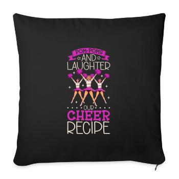 Tenue de pom-pom girl - Housse de coussin décorative 45 x 45 cm - noir - Devant