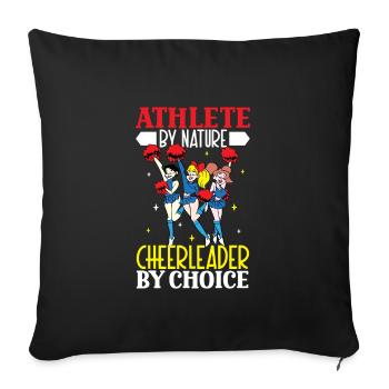 Tenue de pom-pom girl - Housse de coussin décorative 45 x 45 cm - noir - Devant