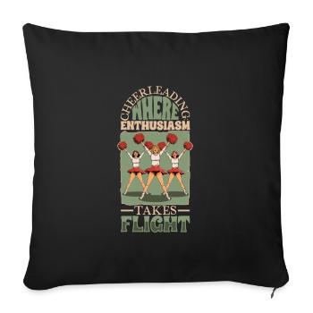 Tenue de pom-pom girl - Housse de coussin décorative 45 x 45 cm - noir - Devant