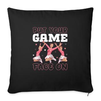 Tenue de pom-pom girl - Housse de coussin décorative 45 x 45 cm - noir - Devant