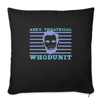 Abraham Lincoln TheaterTheatre US History - Sofa pillowcase 17,3'' x 17,3'' (45 x 45 cm) - black - Front