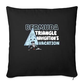 Mysterious enforced disappearances in the Bermuda Triangle - Sofa pillowcase 17,3'' x 17,3'' (45 x 45 cm) - black - Front