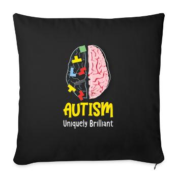 Autism Awareness Autism Disease - Sofa pillowcase 17,3'' x 17,3'' (45 x 45 cm) - black - Front