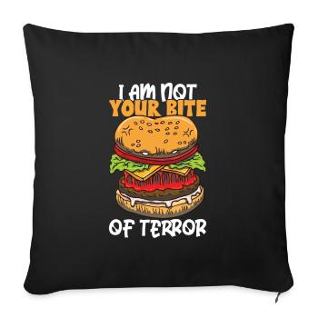 Horror Burgers Fast Food Halloween Scary Food Monste - Sofa pillowcase 17,3'' x 17,3'' (45 x 45 cm) - black - Front