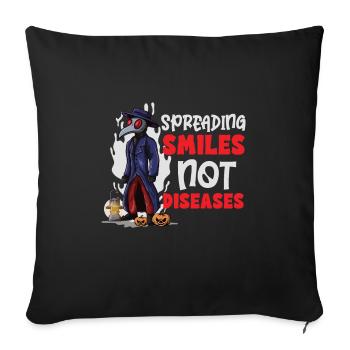 Effrayant Halloween horreur peste médecin - Housse de coussin décorative 45 x 45 cm - noir - Devant