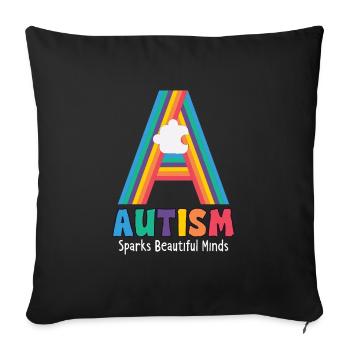 Autism Awareness Autism Disease - Sofa pillowcase 17,3'' x 17,3'' (45 x 45 cm) - black - Front