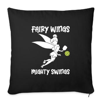 Pickleball Player Pickleball Paddle Pickleball - Sofa pillowcase 17,3'' x 17,3'' (45 x 45 cm) - black - Front