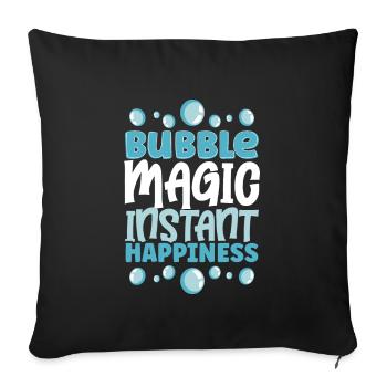 Savon Fabrication Savon Chaudière Savon Bulle - Housse de coussin décorative 45 x 45 cm - noir - Devant