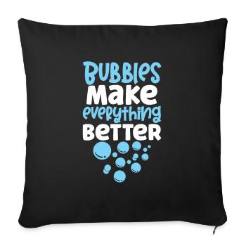 Savon Fabrication Savon Chaudière Savon Bulle - Housse de coussin décorative 45 x 45 cm - noir - Devant