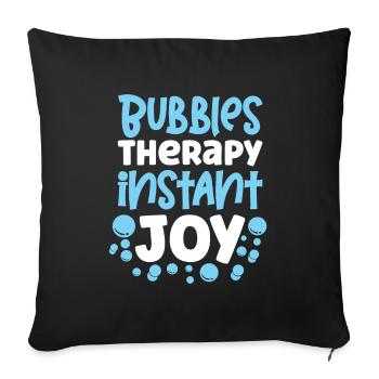 Soap Making Soap Boiler Soap Bubble Bubble - Sofa pillowcase 17,3'' x 17,3'' (45 x 45 cm) - black - Front