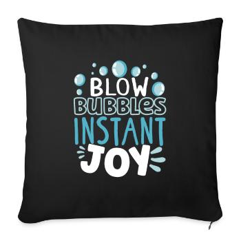 Soap Making Soap Boiler Soap Bubble Bubble - Sofa pillowcase 17,3'' x 17,3'' (45 x 45 cm) - black - Front