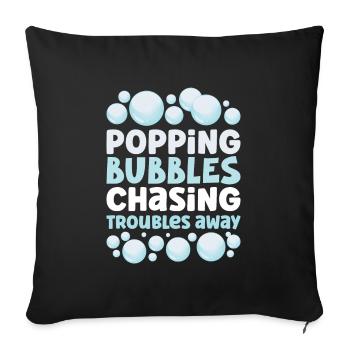 Soap Making Soap Boiler Soap Bubble Bubble - Sofa pillowcase 17,3'' x 17,3'' (45 x 45 cm) - black - Front