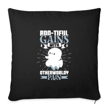 Bodybuilding Powerlifting Weightlifting Fitness - Sofa pillowcase 17,3'' x 17,3'' (45 x 45 cm) - black - Front