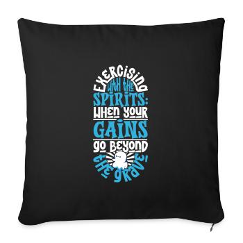 Bodybuilding Powerlifting Weightlifting Fitness - Sofa pillowcase 17,3'' x 17,3'' (45 x 45 cm) - black - Front