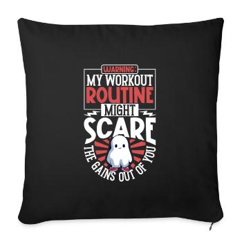 Bodybuilding Powerlifting Gewichtheben Fitness - Sofakissenbezug 45 x 45 cm - Schwarz - Vorne
