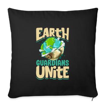Changement climatique Environnement Jour de la Terre Planète - Housse de coussin décorative 45 x 45 cm - noir - Devant