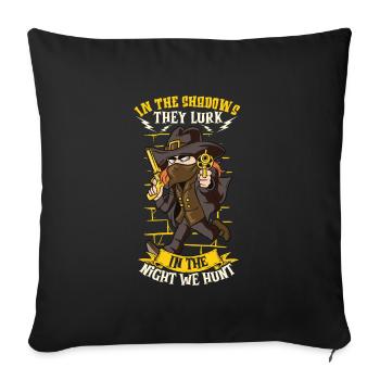 Vampire Hunter, Undead Slayer, Stake and Cross - Sofa pillowcase 17,3'' x 17,3'' (45 x 45 cm) - black - Front